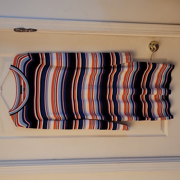 NWOT Tommy Hilfiger Long Sleeve Bold Ribbed Striped Sweater Dress - Picture 3 of 11